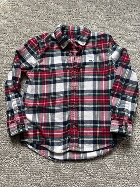 Vineyard Vines Kids Red, Navy & White Plaid Button-Down Shirt
